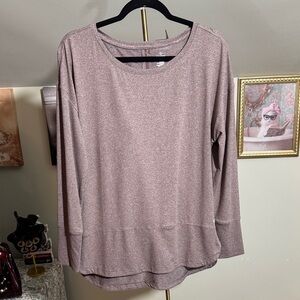 EUC Apana Women's Mauvish Tan Long Sleeve Top